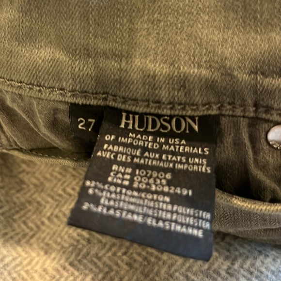 Hudson Army Green Jeans - Picture 3 of 5